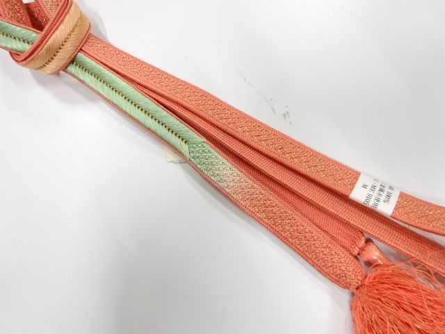 未使用品　正絹　手組帯締め